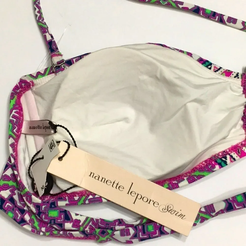 NANETTE LEPORE bandeau bikini top.